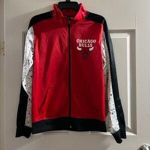 NBA Chicago Bulls Red and Black Bomber Jacket